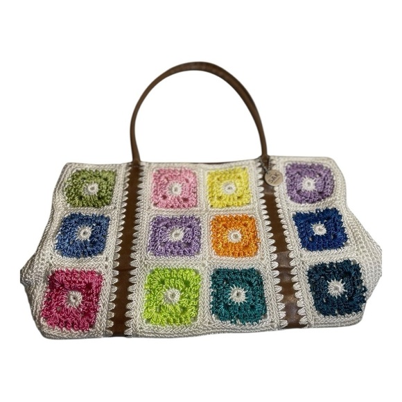 The Sak Women’s Multicolor Granny Square Crochet Tote/Shoulder Bag - Picture 1 of 7
